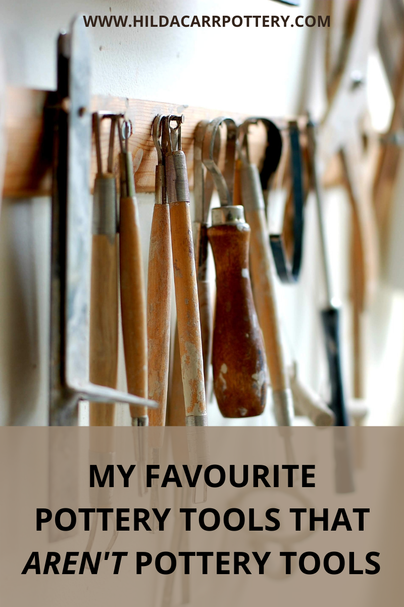 My favorite tools for carving pottery 