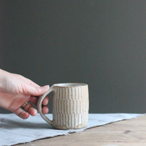 TALL CARVED MUG #3