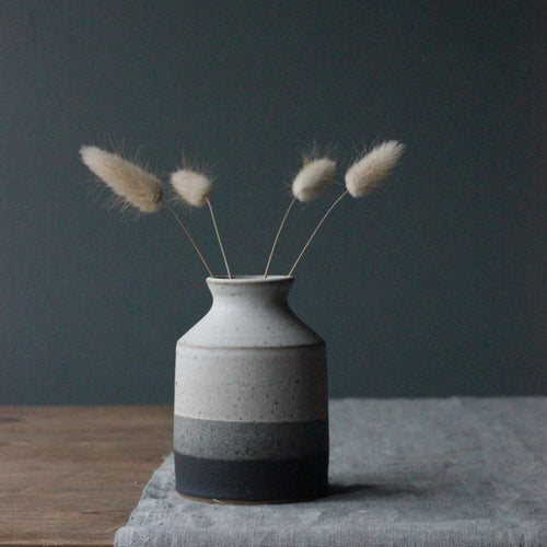 TOASTED CHARCOAL STEM VASE #1