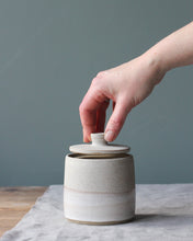 Load image into Gallery viewer, TOASTED WHITE LIDDED JAR #1
