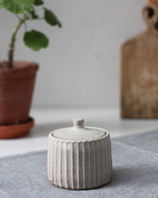 Load image into Gallery viewer, CARVED LIDDED POT #8