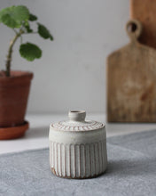 Load image into Gallery viewer, CARVED LIDDED POT #9
