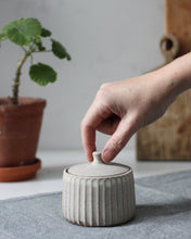 Load image into Gallery viewer, CARVED LIDDED POT #11