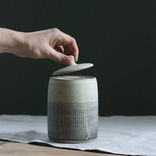 SGRAFFITO LIDDED JAR #2